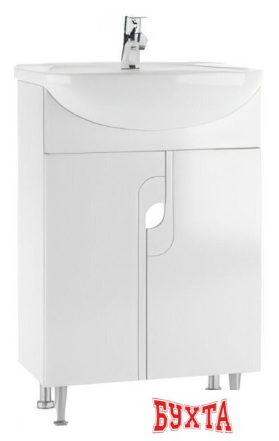 Мебель для ванных комнат Айсберг Тумба под умывальник Уют 55 Лилия без ящика 2