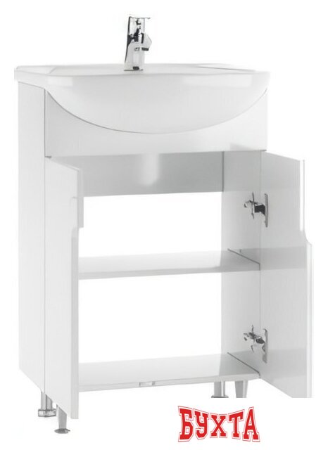 Мебель для ванных комнат Айсберг Тумба под умывальник Уют 55 Лилия без ящика 3