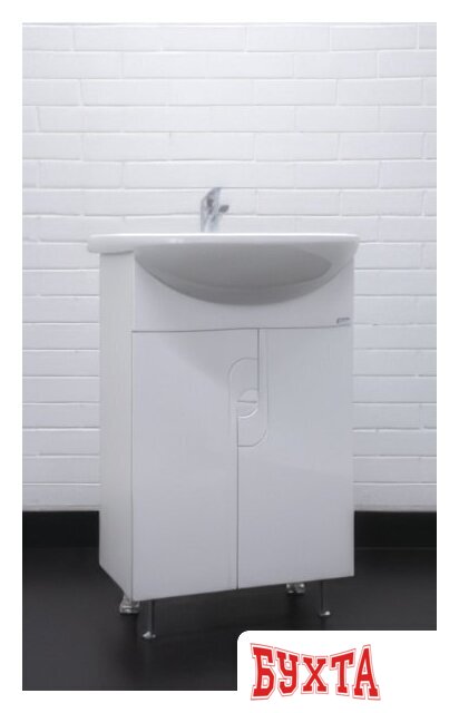 Мебель для ванных комнат Айсберг Тумба под умывальник Уют 55 Лилия без ящика 5