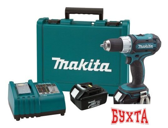 Дрель-шуруповерт Makita DDF453RFE (с 2-мя АКБ, кейс) 2