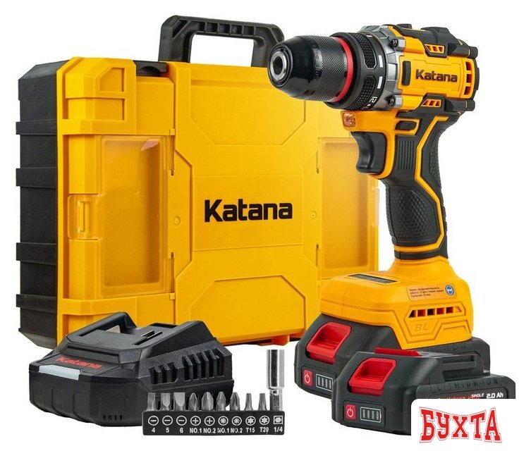 Дрель-шуруповерт Katana BCD5501 (с 2-мя АКБ, кейс)