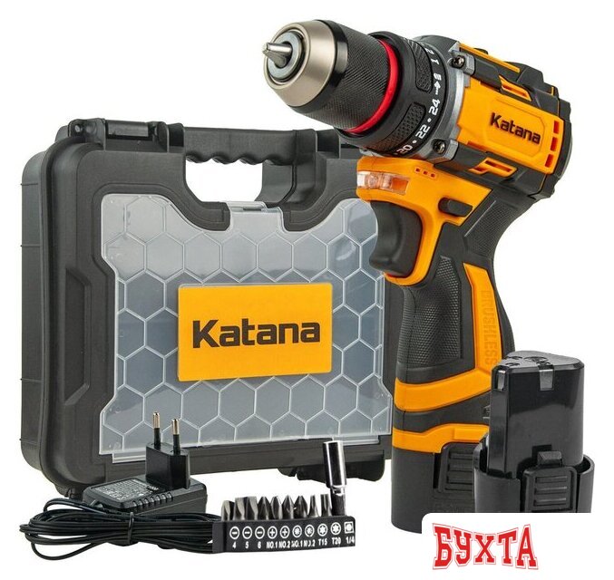 Дрель-шуруповерт Katana CD2600 (с 2-мя АКБ, кейс)