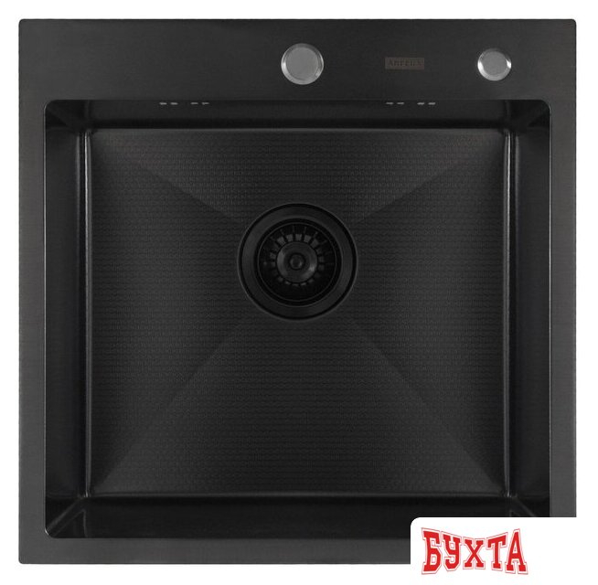 Кухонная мойка ARFEKA Eco AR 500*500 Black PVD Nano Decor 2