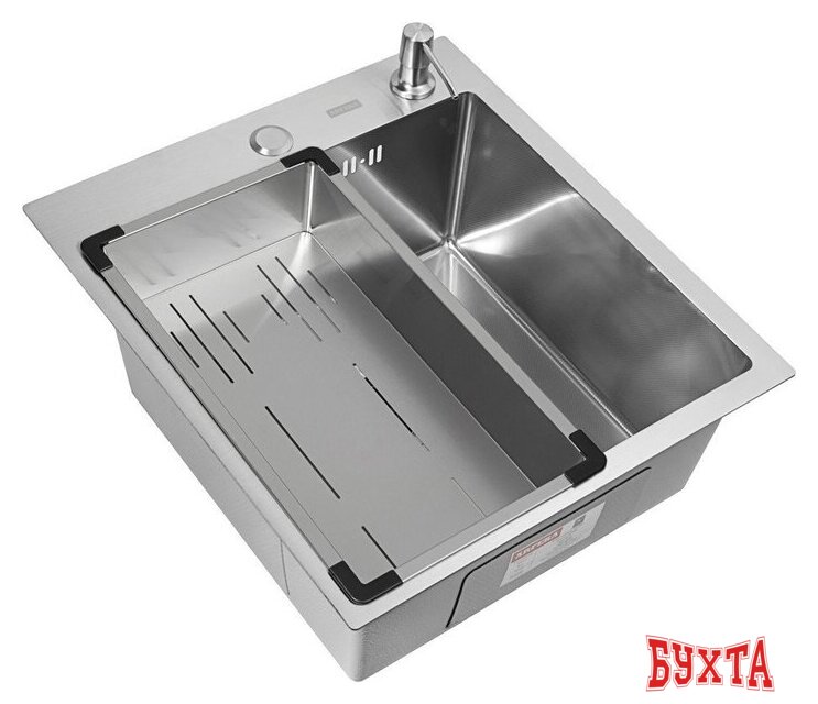 Кухонная мойка ARFEKA Eco AR мойка 450*500, коландер G, дозатор Satin Decor Millet