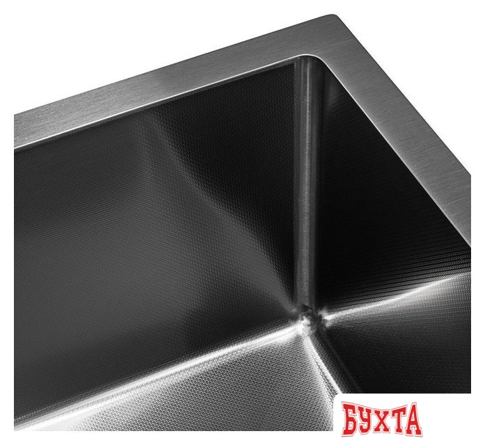 Кухонная мойка ARFEKA ECO AR 450*500 BLACK PVD NANO DECOR MILLET GRAINS 3
