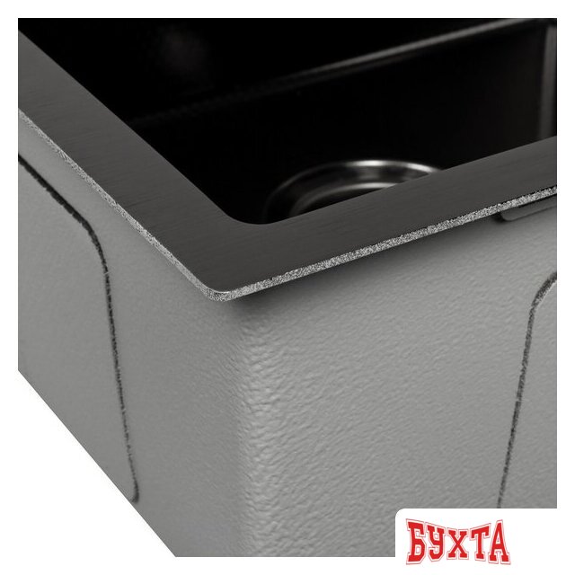 Кухонная мойка ARFEKA ECO AR 450*500 BLACK PVD NANO DECOR MILLET GRAINS 4