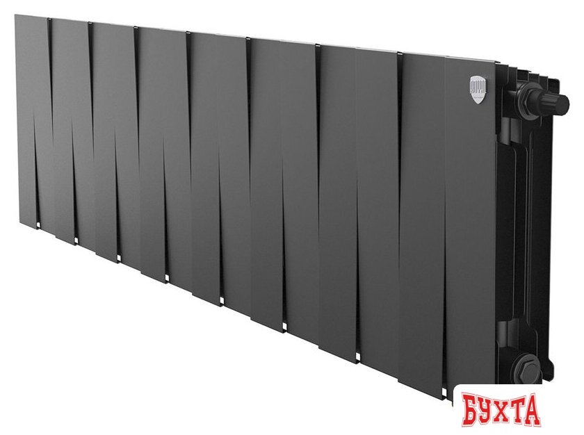 Биметаллический радиатор Royal Thermo PianoForte 300 Черный VR80 - 16 секций
