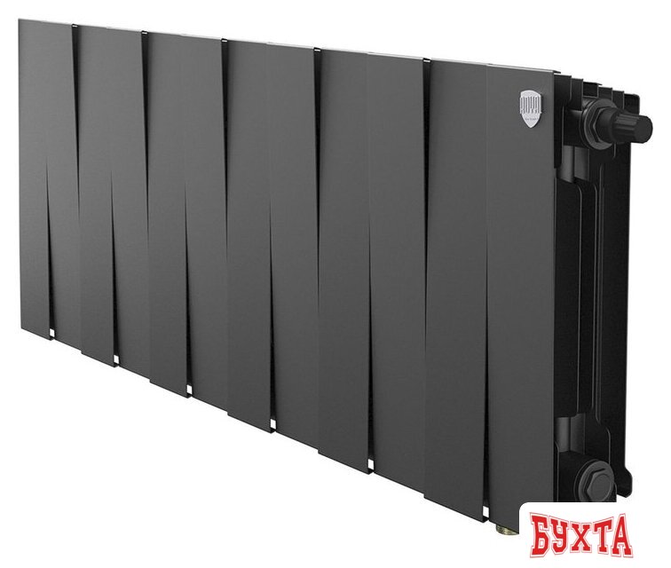 Биметаллический радиатор Royal Thermo PianoForte 300 Черный VR80 - 12 секций