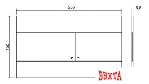 Панель смыва OLI Slim 659041 (белый) 2