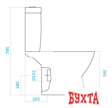 Унитаз напольный Santek Нео с сидением soft-close [1.WH30.2.194] 2