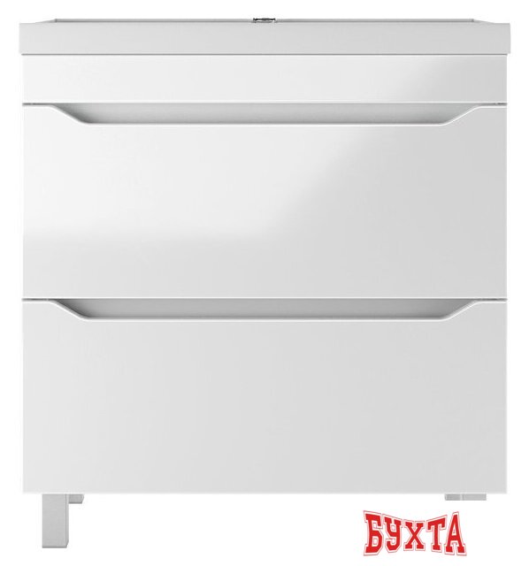 Мебель для ванных комнат Айсберг Тумба под умывальник Bazis 80 Ева В2 DA5908T с двумя ящиками