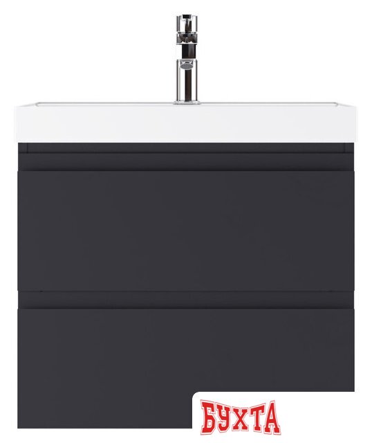 Мебель для ванных комнат Домино Тумба под умывальник Classica 60 Graffo подвесная В2 DGr2111T (графит матовый) 3