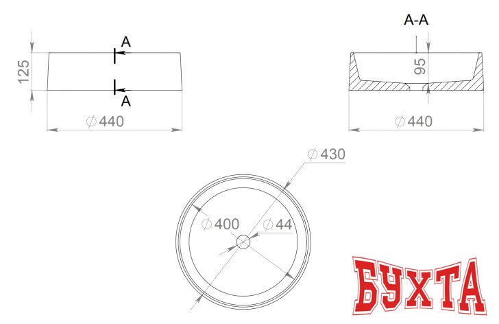 Умывальник Salini Gloria 1102201M 2