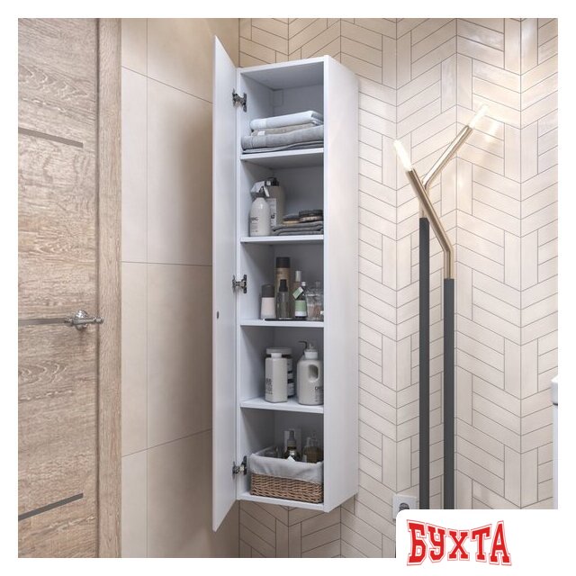 Мебель для ванных комнат Vigo Шкаф-пенал Glem 350 навесной 3