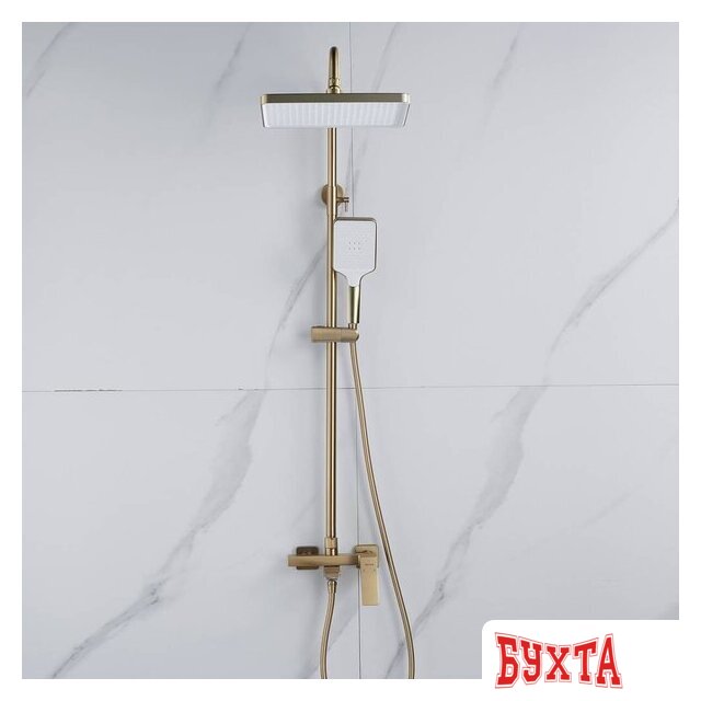 Душевая система Shevanik S4436G (золотой сатин) 2