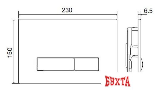 Панель смыва OLI Glam OliPure 139178 (белый) 2