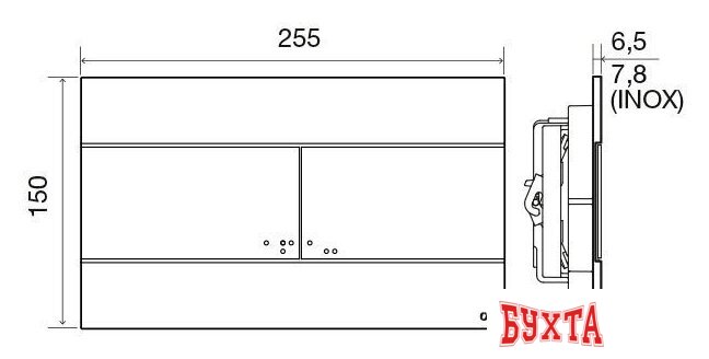 Инсталляция для унитаза OLI 885052+889313 (gun metal) 5