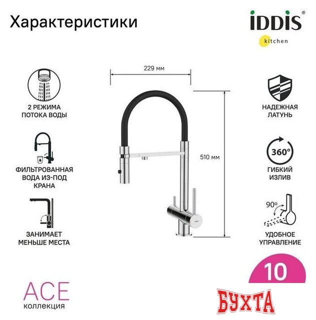 Смеситель IDDIS Ace ACESBFFi05 5