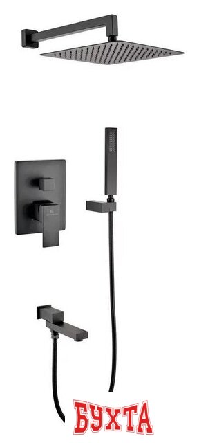 Душевая система Grocenberg GB5089BL-1 (черный матовый)