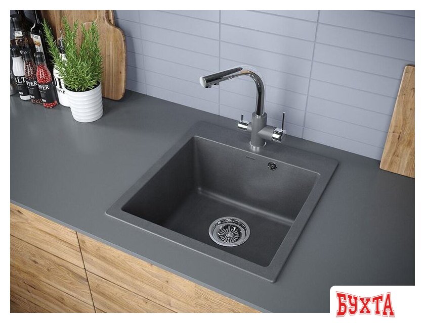 Кухонная мойка Paulmark Kante 50 PM105152-DG 3