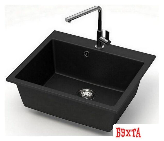 Кухонная мойка MARRBAXX Карельский камень модель 44/Q4 F044Q004 (черный)
