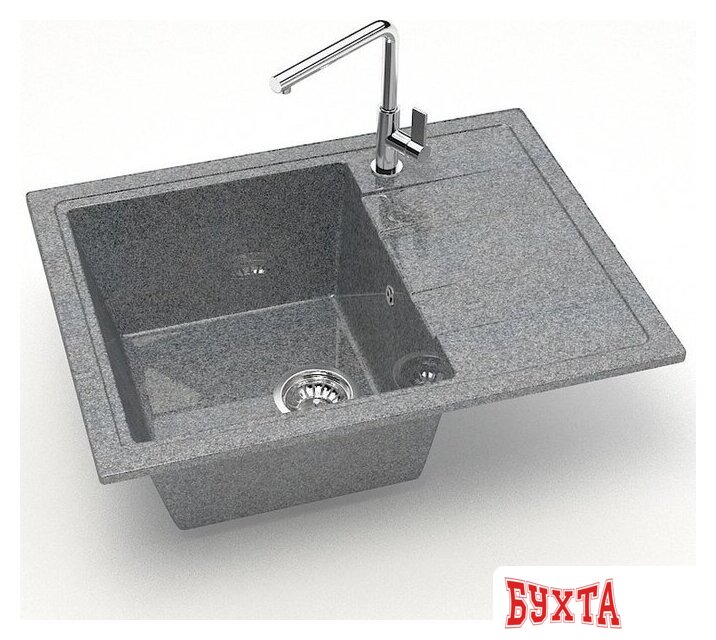 Кухонная мойка MARRBAXX Карельский камень модель 150/Q8 F150Q008 (серый/темно-серый) 2