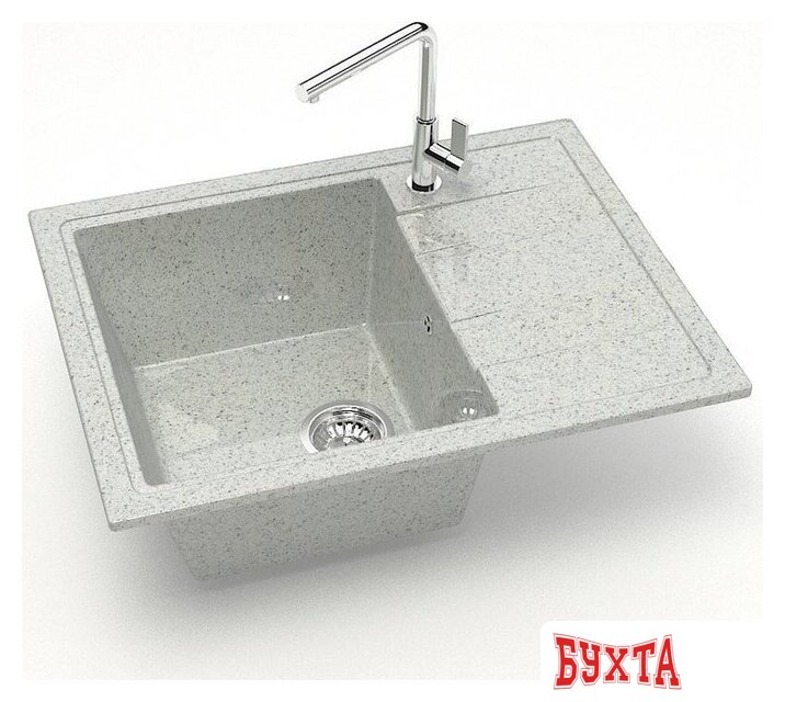 Кухонная мойка MARRBAXX Карельский камень модель 150/Q10 F150Q010 (серый/светло-серый) 2
