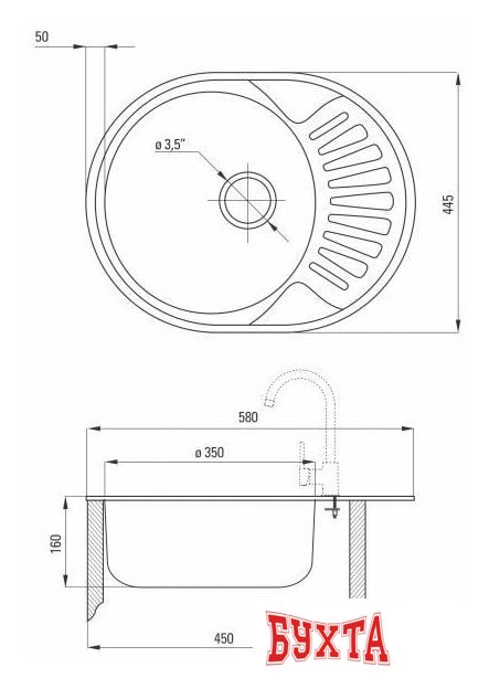 Кухонная мойка Deante Twist ZEU 311C (оформление) 2