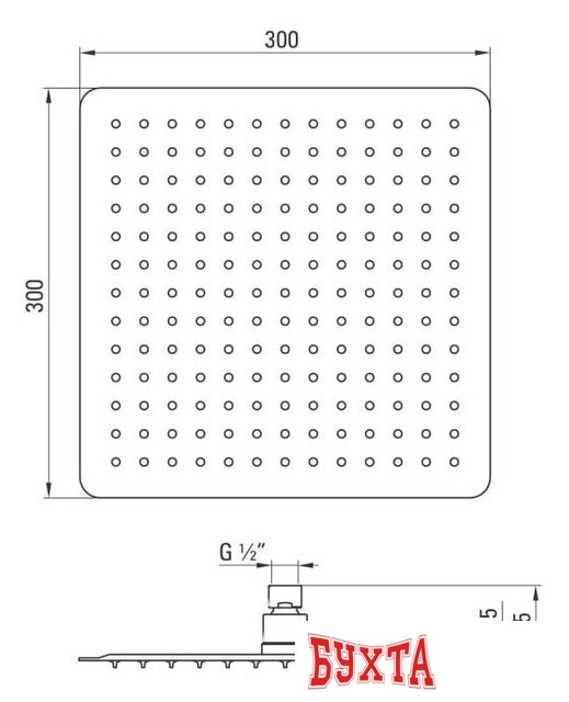 Верхний душ Deante Floks NAC 209K 2