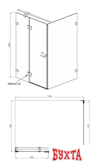 Душевой уголок Ambassador Set 10011104L-ST1 5