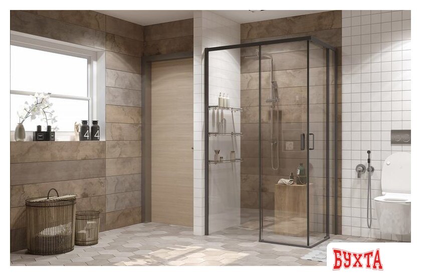 Душевой уголок Ambassador Queen Black 11011205L 120х80 2