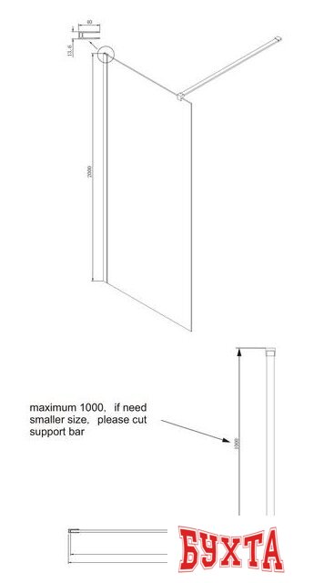 Душевая стенка Ambassador Set 15031110-ST5 5