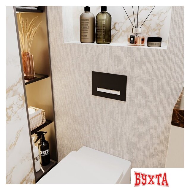 Инсталляция для унитаза Lavinia Boho Relfix 5 в 1 77010045 (матовый черный/белый пластик) 3