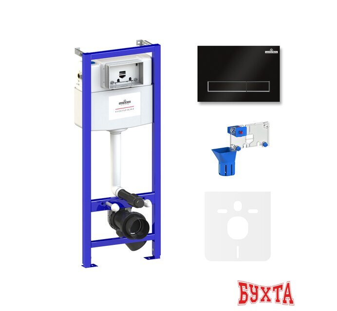 Инсталляция для унитаза Lavinia Boho Relfix 5 в 1 77010033 (черный пластик)