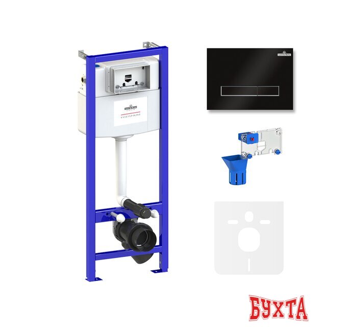 Инсталляция для унитаза Lavinia Boho Relfix 5 в 1 77010039 (черное стекло)