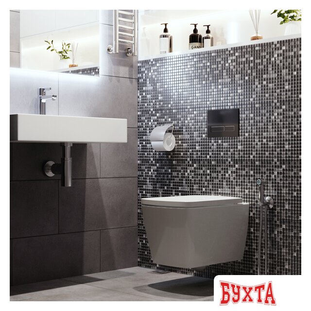 Инсталляция для унитаза Lavinia Boho Relfix 5 в 1 77010039 (черное стекло) 4