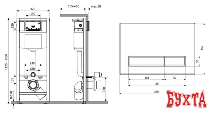 Инсталляция для унитаза Lavinia Boho Relfix 4 в 1 77020027 2