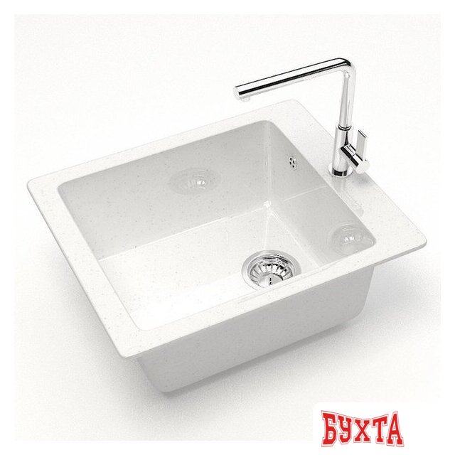 Кухонная мойка MARRBAXX Карельский камень модель 8/G31 F008G031 (белый) 2