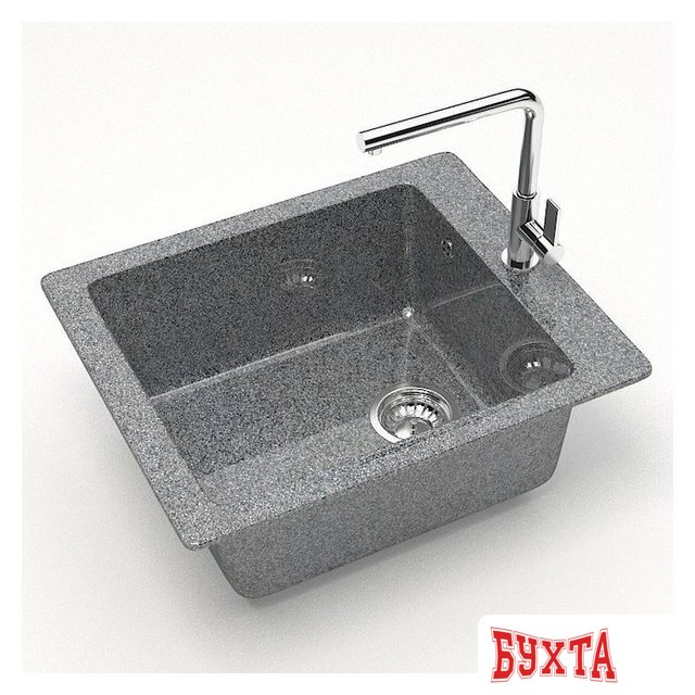 Кухонная мойка MARRBAXX Карельский камень модель 8/Q8 F008Q008 (серый/темно-серый) 2