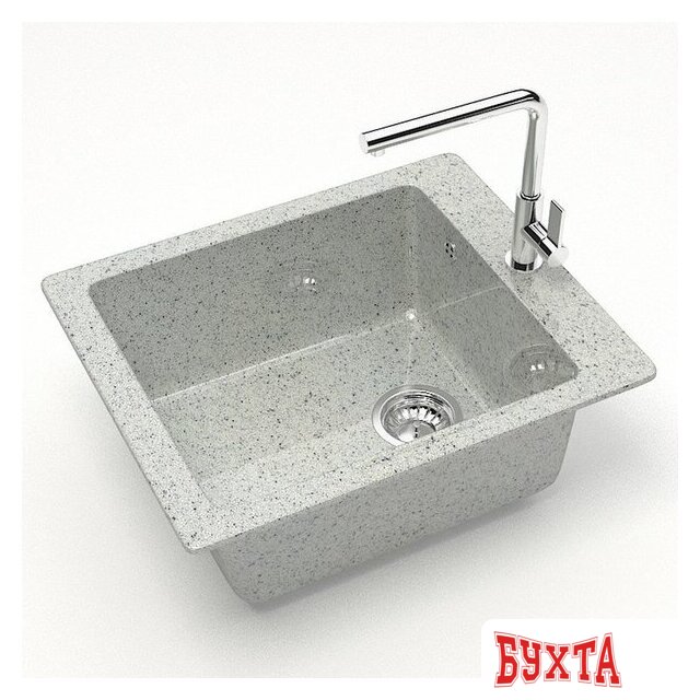 Кухонная мойка MARRBAXX Карельский камень модель 8/Q10 F008Q010 (серый/светло-серый) 2