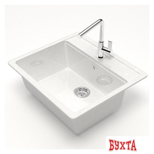 Кухонная мойка MARRBAXX Карельский камень модель 9/G31 F009G031 (белый) 2