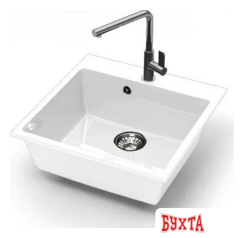 Кухонная мойка MARRBAXX Карельский камень модель 44/Q7 F044Q007 (хлопок/белый)