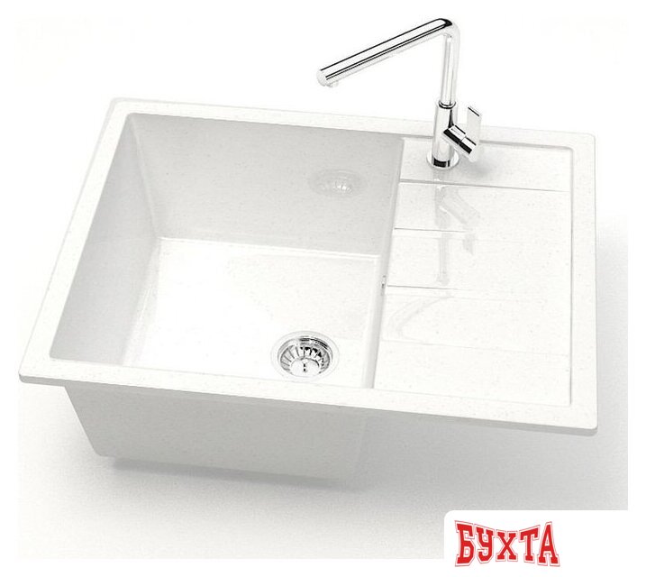 Кухонная мойка MARRBAXX Карельский камень модель 151/G31 (белый) 2