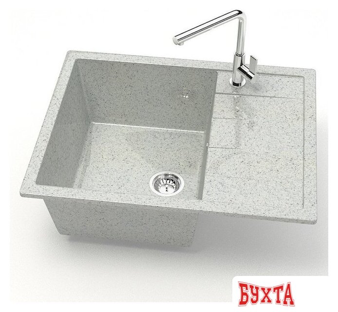 Кухонная мойка MARRBAXX Карельский камень модель 151/Q10 F151Q010 (серый/светло-серый) 2