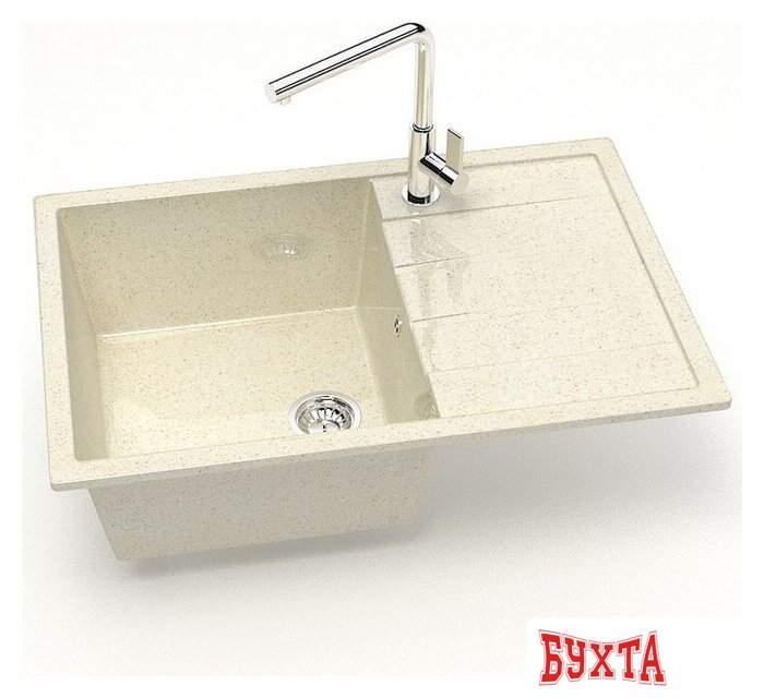 Кухонная мойка MARRBAXX Карельский камень модель 161/Q2 F161Q002 (бежевый) 2