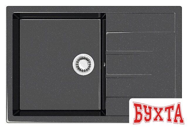 Кухонная мойка MARRBAXX Карельский камень модель 161/Q4 F161Q004 (черный)