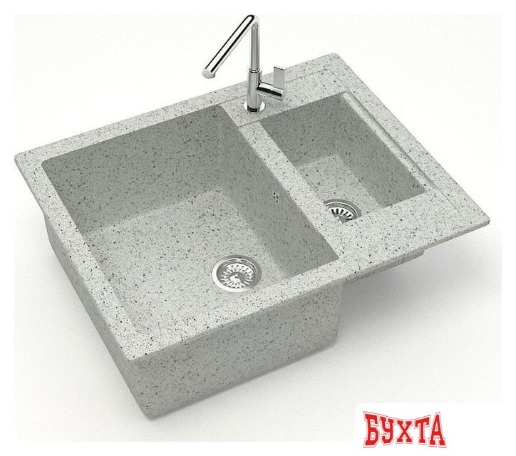 Кухонная мойка MARRBAXX Карельский камень модель 19/Q10 (светло-серый)
