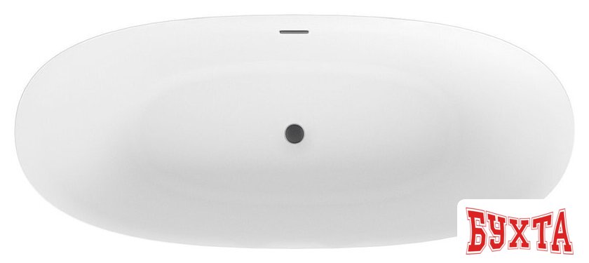 Ванна Wellsee Carefree Dove 168x73 23290103R (отдельностоящая ванна белый глянец, экран, ножки, сифон-автомат матовый черный) 4