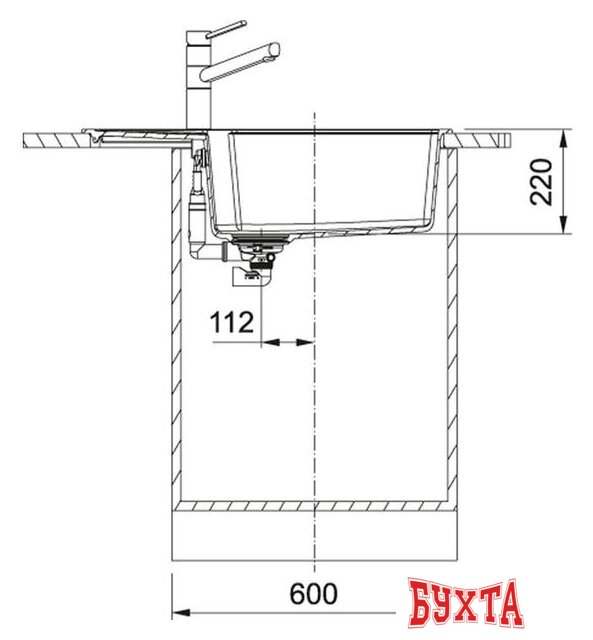 Кухонная мойка Franke UBG 611-78L (серый) 3
