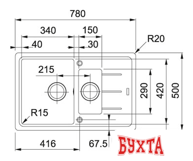 Кухонная мойка Franke BFG 651-78 (белый) 2